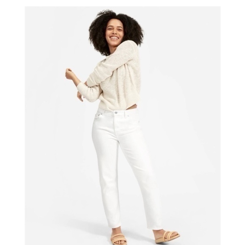 Everlane Women's Straight Leg Jeans in White